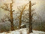 Caspar David Friedrich Hunengrab im Schnee oil painting artist